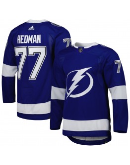 Victor Hedman Tampa Bay Lightning adidas Home Primegreen Authentic Pro Player Jersey - Blue