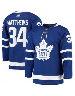 Auston Matthews Toronto Maple Leafs adidas Home Primegreen Authentic Pro Player Jersey - Blue