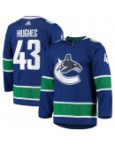 Quinn Hughes Vancouver Canucks adidas Home Authentic Pro Player Jersey - Blue