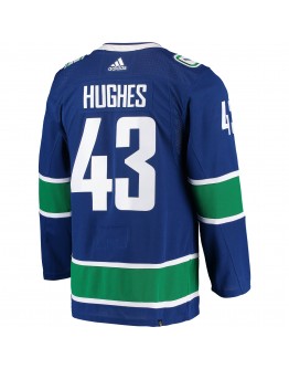 Quinn Hughes Vancouver Canucks adidas Home Authentic Pro Player Jersey - Blue