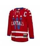 Alexander Ovechkin Washington Capitals Mitchell & Ness 2015 Captain Patch Blue Line Player Jersey - Red