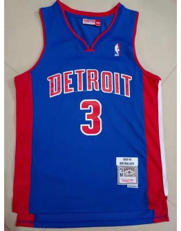 Ben Wallace #3 Detroit Pistons Jersey