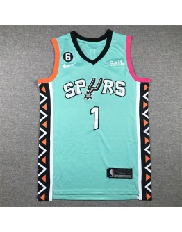 Victor Wembanyama #1  San Antonio Spurs Jersey